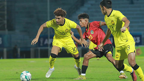 Kết quả U23 Malaysia 3-1 U23 Timor Leste: Thắng dễ 